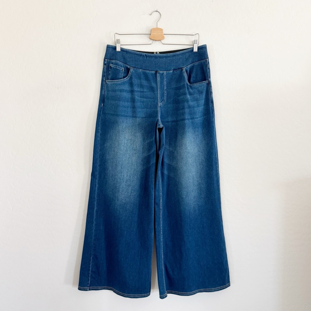 NEW HALARA Flex High Waisted Multiple Pockets Baggy Wide Leg Jeans Size 1X - Picture 2 of 15